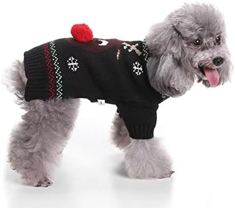 חמוד שחור חג המולד איל סוודר לכלבים קטנים חתולי חורף חם סוודר בית ספר סגנון חולצה תלבושות בגדים