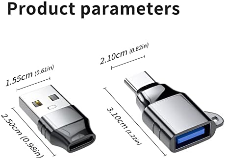 מתאם USB C ל- USB, Thunderbolt 3 ל- USB 3.0 מתאם התואם למחשבים ניידים, בנקים כוח, מטענים, עבור iPad Air 4/iPad Pro 2020,