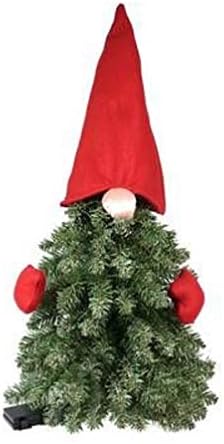Happyyami Yule Tree Topper 4PCS טופר עץ חג המולד עם כובע כפפות האף קישוט עץ חג המולד קישוט לחג המולד ציוד טופר עץ סנטה