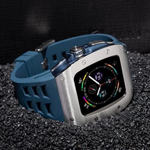 ערכת Mod Mod Mod Mod Mod של Bholsa עבור Apple Watch Case 8 45 ממ 44 ממ מסגרת מתכת מסגרת מתכתית רצועת החלפת צמיד עבור iwatch
