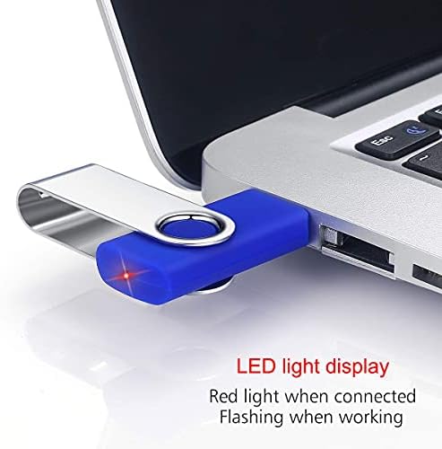 כונן פלאש USB 16 ג'יגה -בייט 5 חבילה, CardFuss USB 2.0 אגודל מסתובב כונני זיכרון בתפזורת קפיצת מקל קפיצה כונני