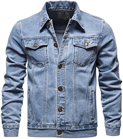 ז'קט הג'ינס לגברים ז'קט ג'ינס מזדמן מעיל היפ הופ רחוב