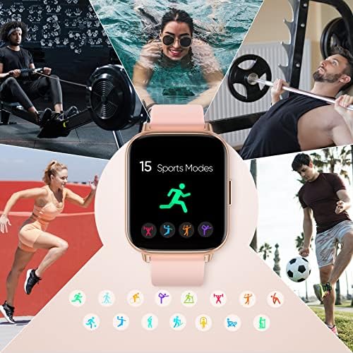 Dizo Smart Watch 2, 1.69 '' גשש כושר, חמצן דם, דופק ומוניטור שינה, שחייה של 5 טם אטום למים, 100+ חוגות שעון, שעון חכם לנשים