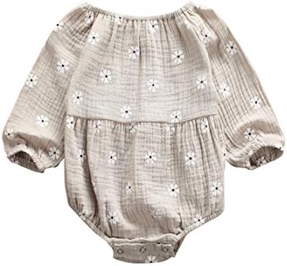 תינוקת יילוד תינוקת פרחונית בגד גוף+רצועה ראשית 2 יחידות סרבל אופנה של שרוול קיץ 0-24 חודשים