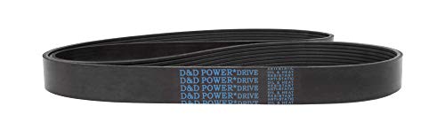 D&D Powerdrive 815L12 פורד או חגורת החלפה של ניו הולנד, פולי, 1 רצועה, אורך 81.5 , גומי