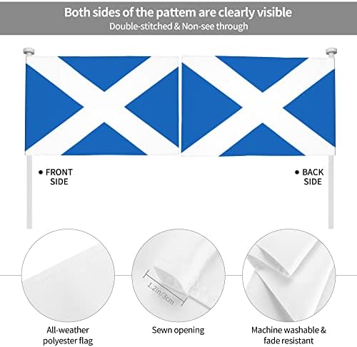 דגל מכונית דגל סקוטי 12 x 18 אינץ 'דגל חלון רכב דו צדדי