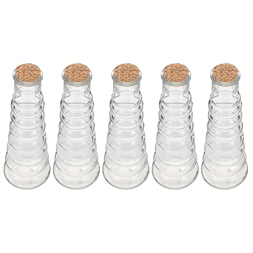 5 יחידות המבקשות בקבוקי סחף בצנצנות אחסון קטנות בקבוקי זכוכית שקופים