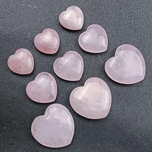 Guolarizi קריסטל לב טבעי בצורת לב מלוטש בצורת פנינה בצורת לב ורד קוורץ אמטיסט כל מיני אהבה קריסטל אבני חן קביעות אבן מדיטציה