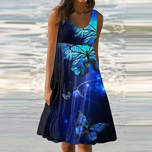 שמלות fqzwong midi לנשים קיץ אלגנטי חוף אלגנטיות זורמות זורמות, מועדון וינטג 'טרנדי יוצא ללבוש נופש