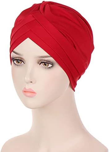 כובעי כובעי נשים בימס נשים מקרית ראש כובע כובע בארה 'ב מוסלמי טורבן כובע כיסוי ראש טורבן כובע יבש כושר כובע עמ' 6