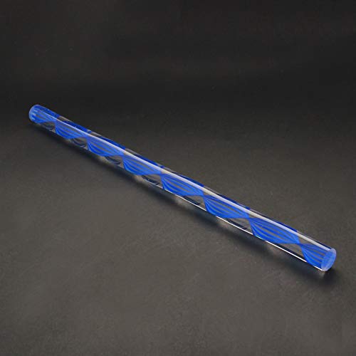פילקט כחול כהה מעוות קו אקריליק עגול מוט סטנדרטי פרספקס סובלנות קל משקל עבור עשה זאת בעצמך 12 ממ קוטר 250 ממ גובה 2 יחידות