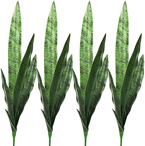 4 PCS צמחים מלאכותיים 30 Sansevieria צמח נחש ירק פלסטי