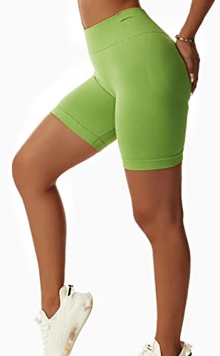 מכנסי אימון אייביאנוקל לנשים מותניים גבוהים חלקים חלקה סקרנץ 'ריצה אתלטים מכנסיים יוגה מכנסיים קצרים פעילים חותלות