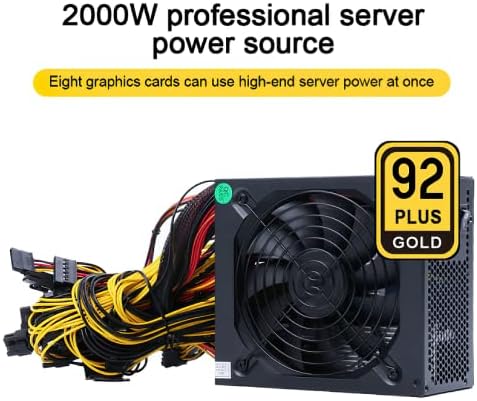 PSTAROTH 2000W תמיכה באספקת חשמל לכרייה 6 8 8 GPUS GPU כרייה אסדת כרייה, ALEO ， ETH MINER, פעיל PFC, PC 2000W אספקת כוח