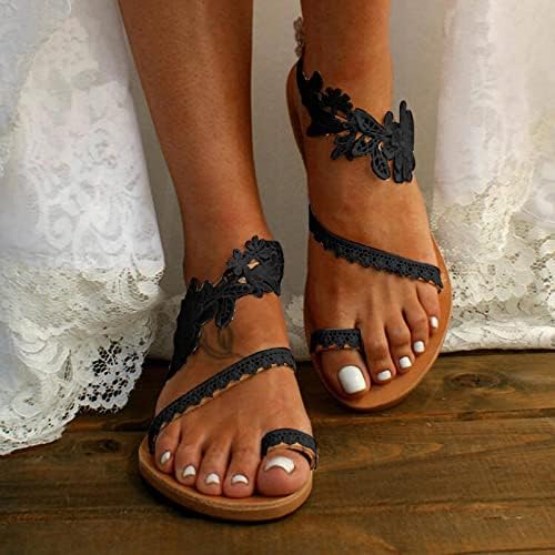 סנדלי חוטיני חוטיני Xipcokm לנשים 2023 סנדלים שטוחים בוהמיה קיץ חוף קיץ כפכף אופנה אופנה-על נעלי חוטיני נושמות