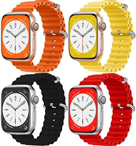 תואם ללהקת Apple Watch Ultra, להקת האוקיאנוס ללהקת Apple Watch 49 ממ 45 ממ 44 ממ 42 ממ, מתכווננת סיליקון להקות ספורט נשים נשים