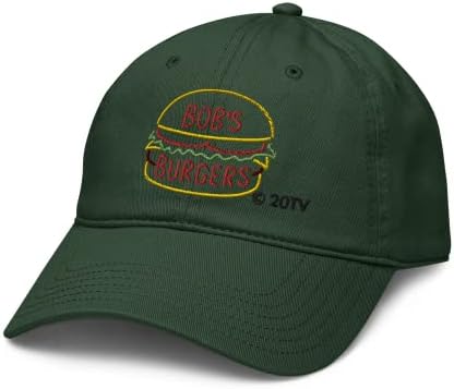 בוב של המבורגרים טלוויזיה סדרת רקום ניאון בורגר סימן מתכוונן בייסבול כובע