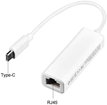 מתאם רשת Aukson LAN, USB 3.1 Type-C עד RJ45 100 מגהביט לשלב ממיר Ethernet עבור תקע מחשב נייד USB-C