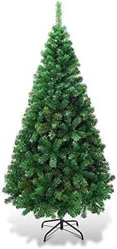 עץ חג מולד מלאכותי של Chefjoy Verdant, עץ חג המולד הריאליסטי המפנק עם טיפים ענפים של PVC ומעמד מתכת מתקפל, עץ אורן