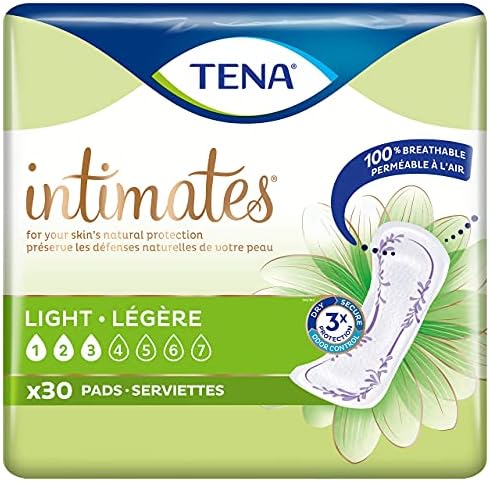רפידות דק אולטרה -בריחת שתן של TENA לנשים, אור, רגיל, 30 ספירה/חבילה.