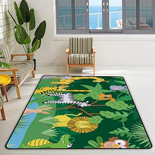 זוחל שטיח מקורה משחק מחצלת ג'ונגל חיות בר לסלון חדר שינה חינוכי חינוך חינוכי שטיח שטיח 72x48 אינץ '
