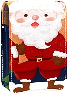 אוריואקאן שפתון מקרה עם מראה חמוד נייד איפור תיק קוסמטי פאוץ, סנטה קריקטורה חג המולד