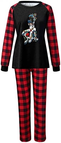 XBKPLO PJS לחג המולד, פיג'מה משפחתית תלבושת תואם לחג המולד מתנות זוגות לחבר הורה-ילד חליפה לתינוק