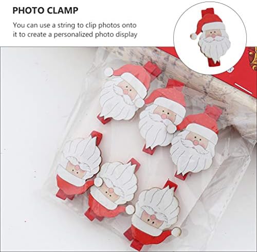 Ipetboom 4 חבילות בגדים קטנים לתמונות, מחזיק כרטיסי חג המולד קיר תליית כרטיסי קליפים קליפים מחזיק תמונות לאספקת מסיבות