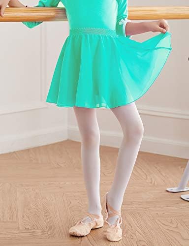 חצאית בלט של Cuulrite לבנות/פעוט, ילדים חצאית עטיפת ריקודים שיפון טוטו אלסטי מותניים