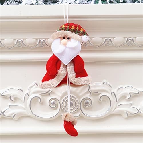 קישוט לחג המולד מספקת עץ חג המולד תליון בובת סנטה סצנה איש שלג להתלבש עץ חג המולד
