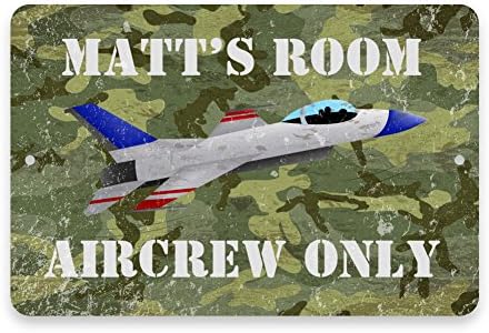 דפוס פופ אישית הסוואה צוות אוויר רק מטוס קרב מתכת חדר סימן
