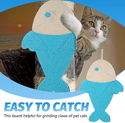 חתול מגרד הודעות סיסל חבל חתול מגרד מחצלת דגים בצורת אופקי חתול רצפת משטח גירוד שטיח שטיחים ספות חתול גרדן