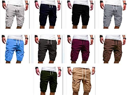 גברים של שרוך ספורט מכנסיים קצרים מהיר יבש עבור אימון ריצה אימון מרובה כיס קצר מכנסיים