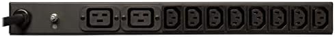 Tripp Lite PDU בסיסי, 14 חנויות, 208/240V, 15 רגל חוט, שחור וכבד חוט הכוח כבל 15A, 14AWG 6 רגל, שחור