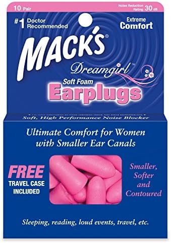 Macks Dreamgirl אטמי אוזניים קצף רך, 10 זוגות
