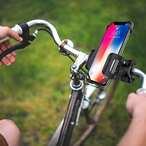 מחזיק טלפון מתכוונן הרכבה לכידון אופניים - עריסה אוניברסאלית למלחץ אופנוע/אופניים