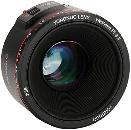 YONGNUO YN50mm F1.8 II גדול צמצם אוטומטי פוקוס עדשה עדשה קטנה עם סופר אפקט בוקה עבור Canon EOS 70D 5D2 5D3 600D מצלמת DSLR w/EACHSHOT