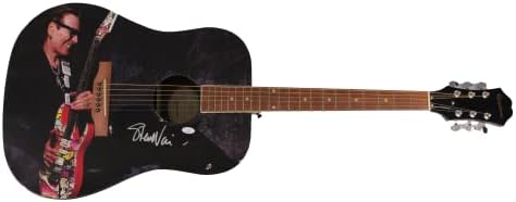 סטיב ואי חתם על חתימה בגודל מלא יחיד במינו גיבסון אפיפון גיטרה אקוסטית עם ג 'יימס ספנס ג' יי. אס. איי אימות-להקת פרנק