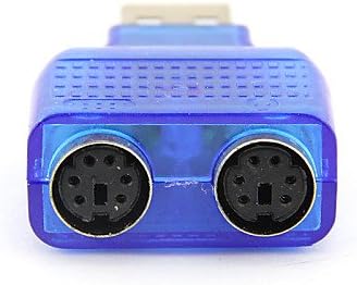 USB 2.0 ל- PS2 PS/2 מחבר מתאם ממיר למקלדת עכבר מחשב כחול, כחול