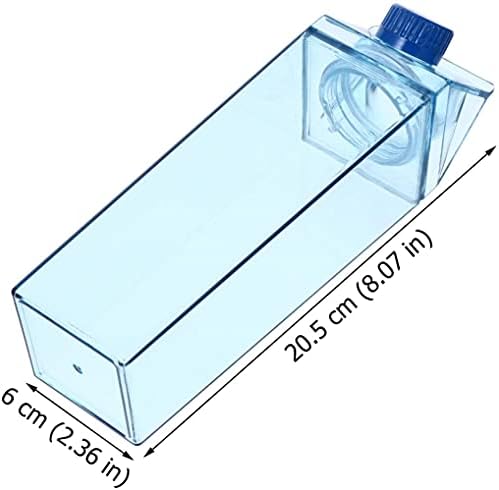 בקבוק מים קרטון חלב FVEBZEM בקבוק מים מפלסטיק מרובע מפלסטיק בקבוק חלב מרובע ללא BPA בקבוק מים אטום דליפה ניידים חלב