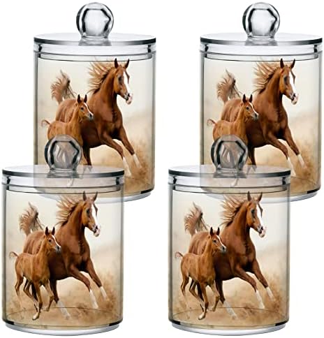 סוסי אינבוגוגו 2 חבילות כותנה כותנה מחזיק כדורים מארגן מארגן מיכל כדור כותנה מפלסטיק עם מכסים אביזרי אמבטיה