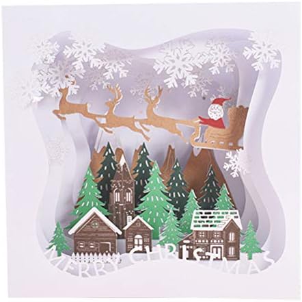 1 PC חג המולד 3D תלת מימד נייר יצירתי בעבודת יד עץ חג המולד קישוטי חג המולד