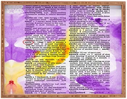 דחיית עיצובים סוזן קסיאלקה חיוך מילון אמנות מגש מלבני מקורה/חיצוני, 14 x 18