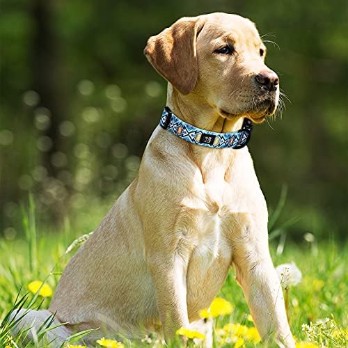 צווארוני כלבים של Hearos עבור כלבים קטנים בינוניים גדולים-רכים ונוחים להתאמה ניילון-אבזם -12 צבעים צווארון לחיות
