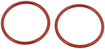 AEXIT 50 יחידות חותמות אדומות וטבעות O 24 ממ x 1.5 ממ עמידות לחום ללא שמן NBR NBRILE RUBBER O טבעת טבעות