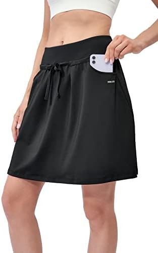 חצאית טניס אתלטית של מלו -נשים - גולף גולף מותניים גבוה חצאיות המריצות אימון מזדמן 4 כיסים