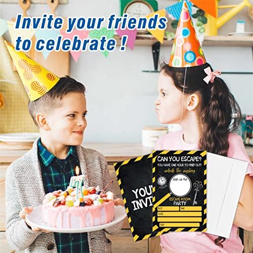 Awsice Escape Hope הזמנות ליום הולדת, מסתורין מילוי דו צדדי כרטיסי הזמנה למסיבת יום הולדת ， בנים, בנות,