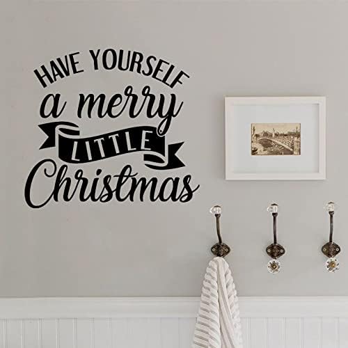 יש לעצמך שמח קטן חג המולד קיר מדבקות המוטו קיר מדבקות ויניל דלת מדבקות משלי מדבקות עשה זאת בעצמך קיר אמנות מדבקת