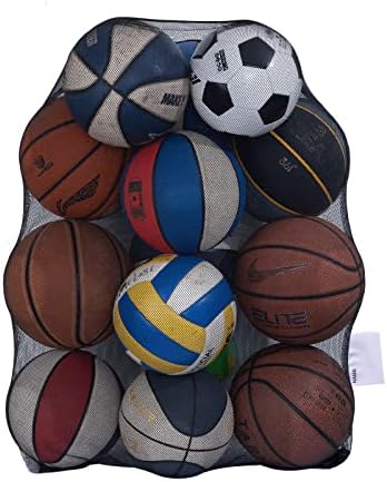 תיק רשת Dogeek תיק רשת עמיד שקית חדר כושר ספורט תיק ציוד ספורט להחזקת כדורסל, כדורעף, בייסבול, ציוד שחייה