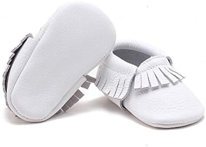 Delebao יוניסקס תינוקת סוליה רכה גדילים עריסה נעלי עריסה moccasins